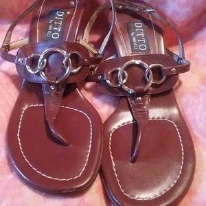 8.5M Brown Leather Ditto Sandals